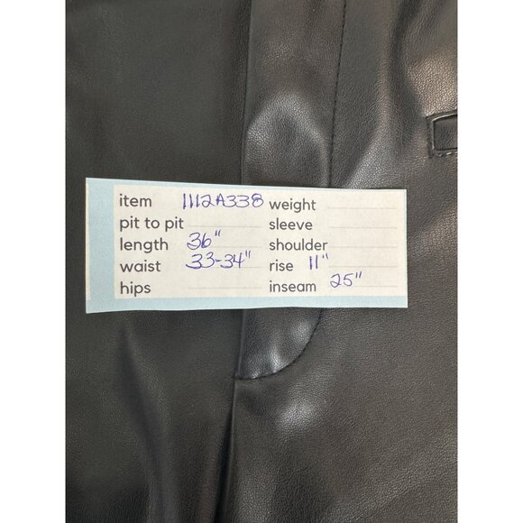 Zara Large Faux Leather Black Pants Wide Leg - Picture 14 of 16